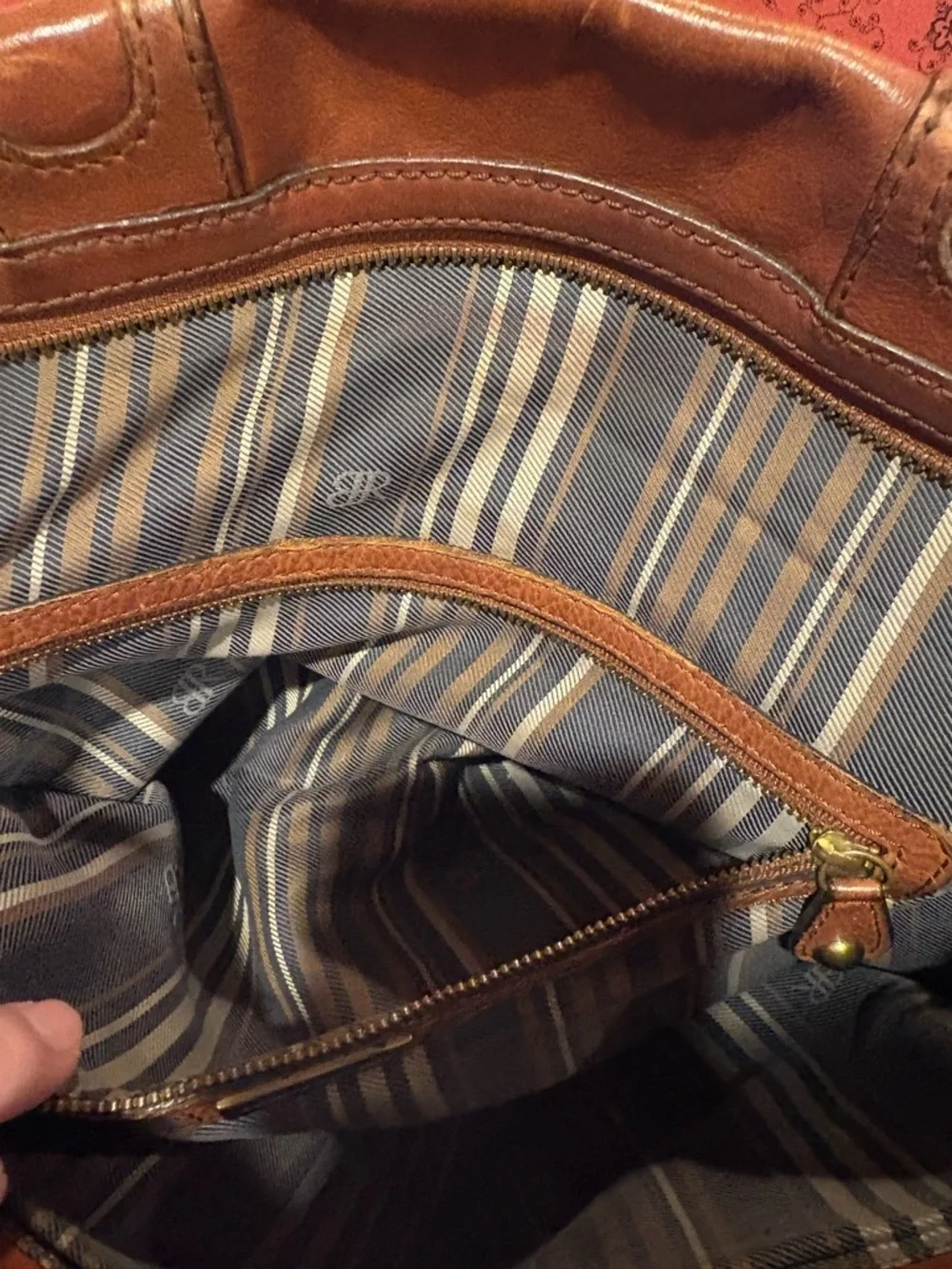 Banana Republic leather bowling-style bag or satchel